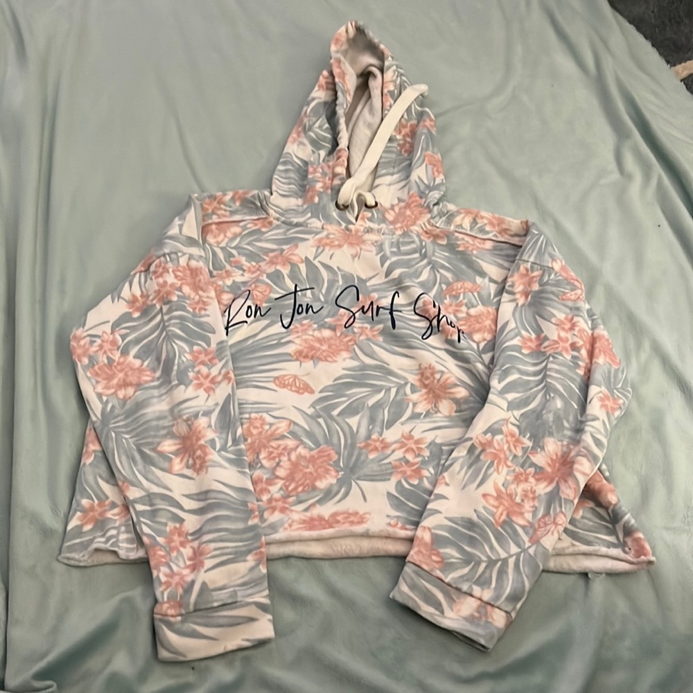 Ron Jon Surf Shop cropped floral hoodie